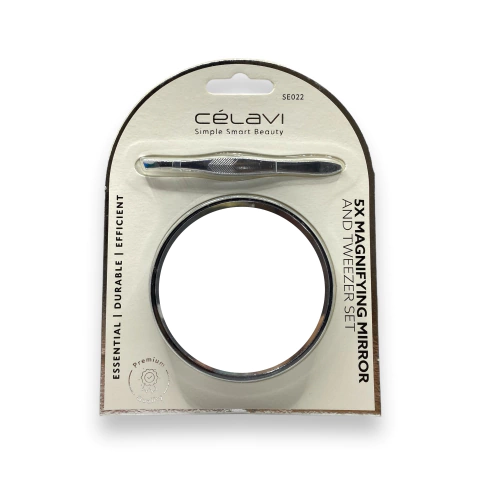 Espejo de Aumento 5X con Pinzas Celavi SE022